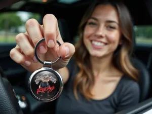 Car Keychain Alloy Durable Force